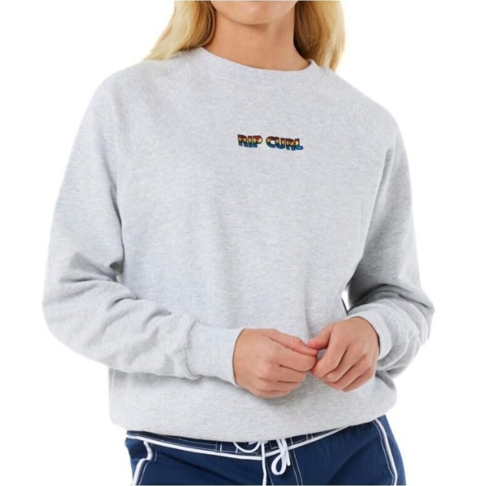 NWT Rip Curl Sweatshirt Grey Long Sleeve Relaxed Fit Crewneck Pullover - Size S